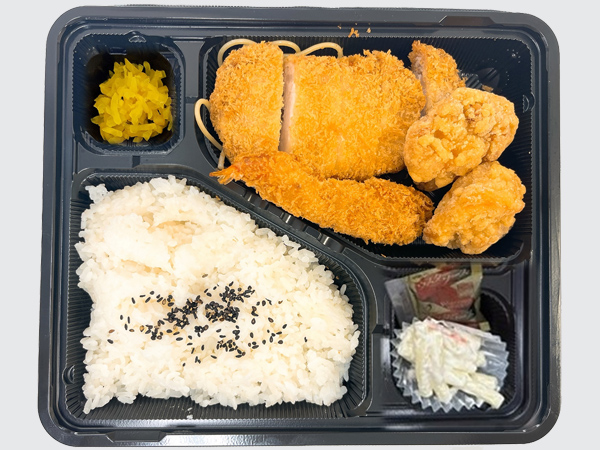 ロースカツ&えびから弁当